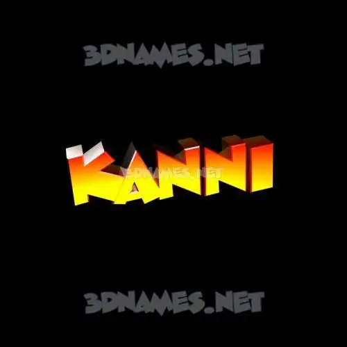 kanni in Black Background style - 3D name wallpaper