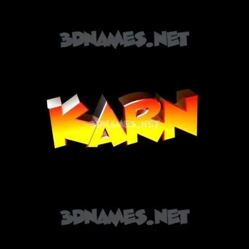 karn in Black Background style - 3D name wallpaper