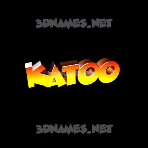 katoo in Black Background style - 3D name wallpaper