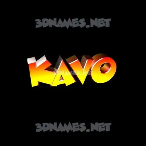 kavo in Black Background style - 3D name wallpaper