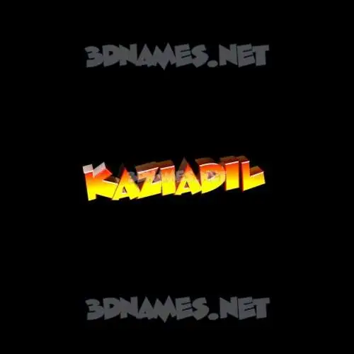 kaziadil in Black Background style - 3D name wallpaper kaziadil in Black Background style - 3D name wallpaper