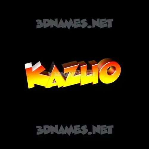 kazuo in Black Background style - 3D name wallpaper