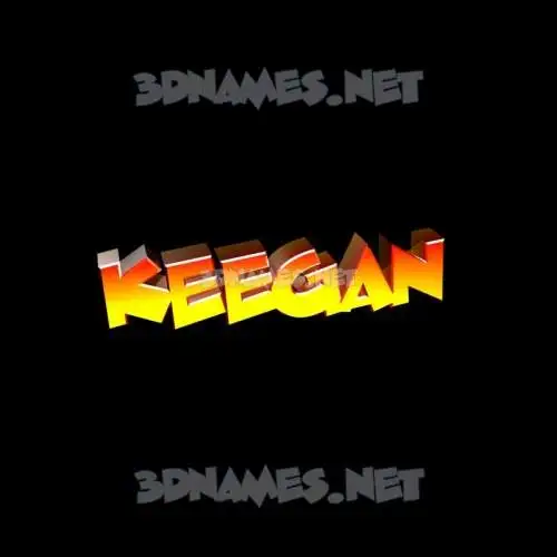 keegan in Black Background style - 3D name wallpaper