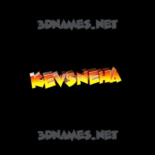 kevsneha in Black Background style - 3D name wallpaper