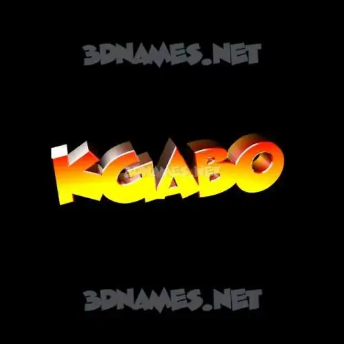 kgabo in Black Background style - 3D name wallpaper