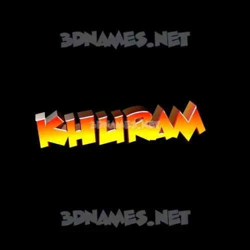khuram in Black Background style - 3D name wallpaper