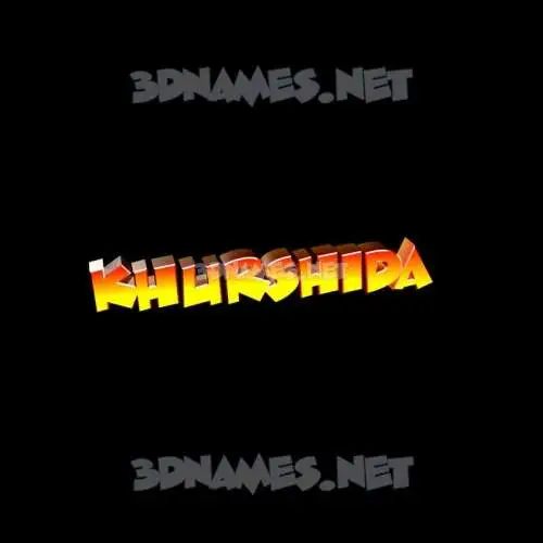 khurshida in Black Background style - 3D name wallpaper