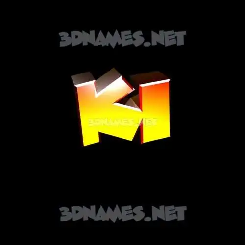 ki in Black Background style - 3D name wallpaper