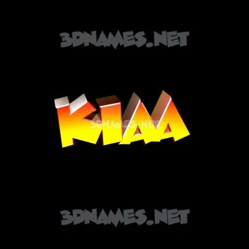 kiaa in Black Background style - 3D name wallpaper