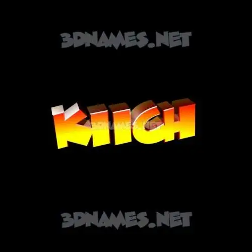 kiich in Black Background style - 3D name wallpaper