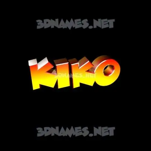 kiko in Black Background style - 3D name wallpaper