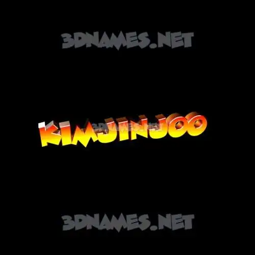 kimjinjoo in Black Background style - 3D name wallpaper