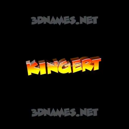 kingert in Black Background style - 3D name wallpaper