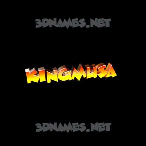 kingmusa in Black Background style - 3D name wallpaper