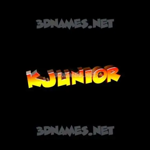 kjunior in Black Background style - 3D name wallpaper