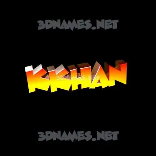 kkhan in Black Background style - 3D name wallpaper