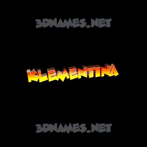 klementina in Black Background style - 3D name wallpaper