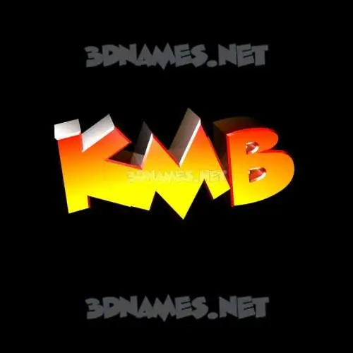 kmb in Black Background style - 3D name wallpaper