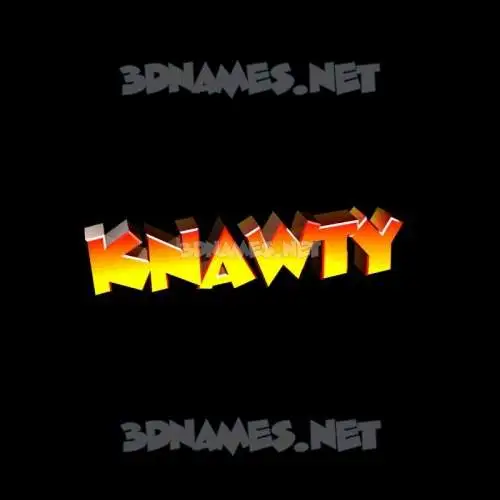 knawty in Black Background style - 3D name wallpaper