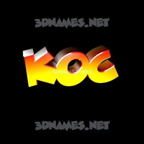 koc in Black Background style - 3D name wallpaper koc in Black Background style - 3D name wallpaper