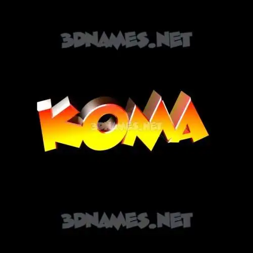 koma in Black Background style - 3D name wallpaper koma in Black Background style - 3D name wallpaper