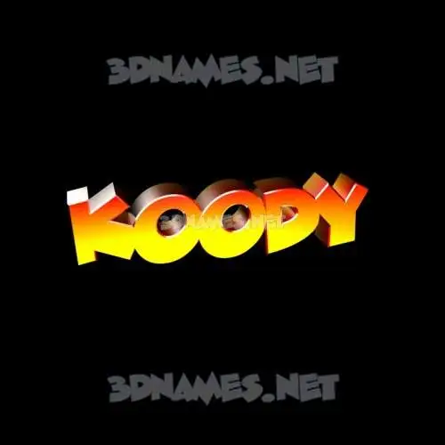 koody in Black Background style - 3D name wallpaper
