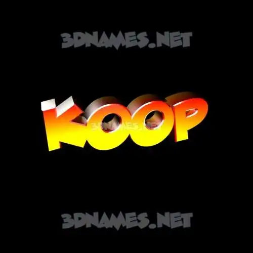 koop in Black Background style - 3D name wallpaper