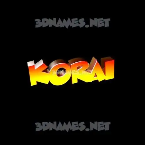 korai in Black Background style - 3D name wallpaper korai in Black Background style - 3D name wallpaper