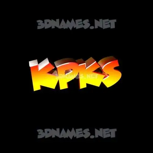 kpks in Black Background style - 3D name wallpaper