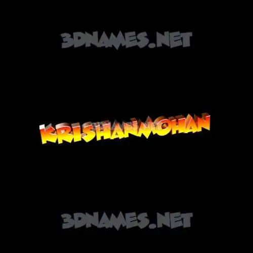 krishanmohan in Black Background style - 3D name wallpaper