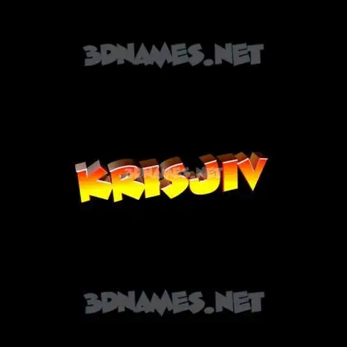 krisjiv in Black Background style - 3D name wallpaper