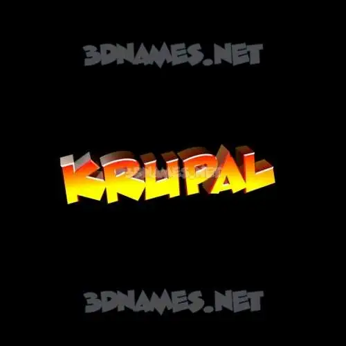 krupal in Black Background style - 3D name wallpaper