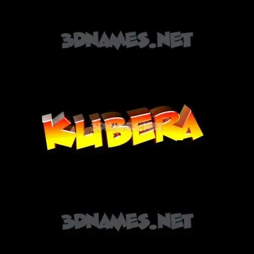 kubera in Black Background style - 3D name wallpaper