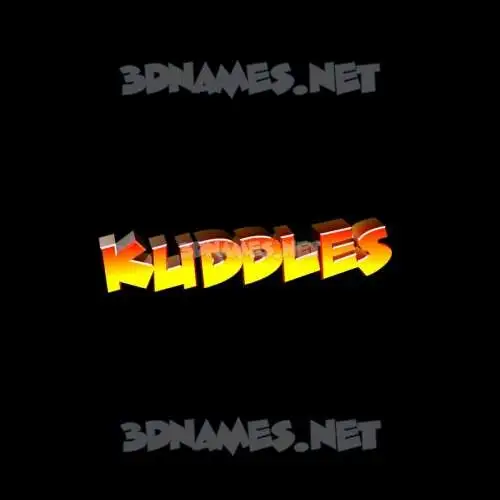 kuddles in Black Background style - 3D name wallpaper