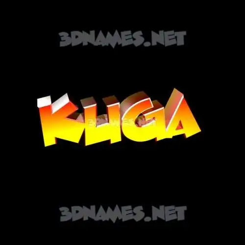 kuga in Black Background style - 3D name wallpaper