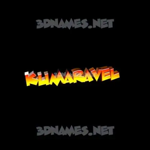 kumaravel in Black Background style - 3D name wallpaper