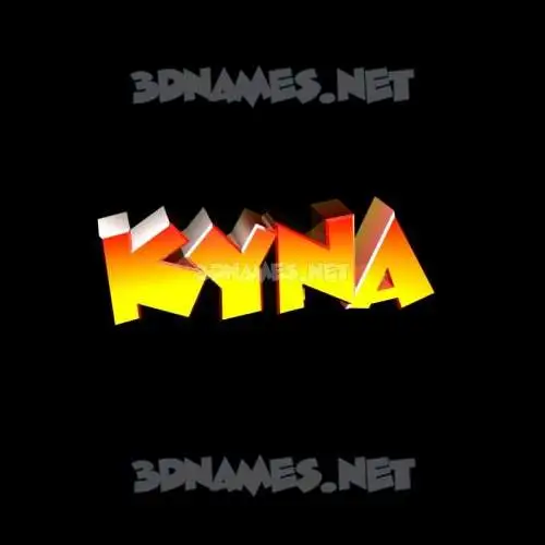 kyna in Black Background style - 3D name wallpaper