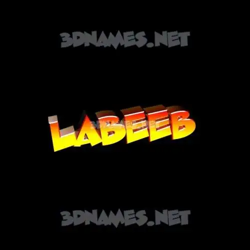 labeeb in Black Background style - 3D name wallpaper