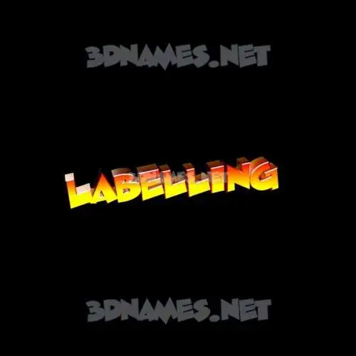 labelling in Black Background style - 3D name wallpaper