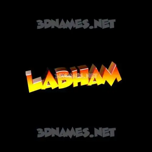 labham in Black Background style - 3D name wallpaper