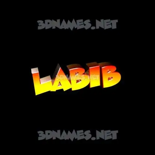 labib in Black Background style - 3D name wallpaper