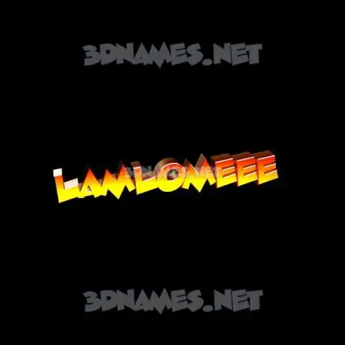 lamlomeee in Black Background style - 3D name wallpaper