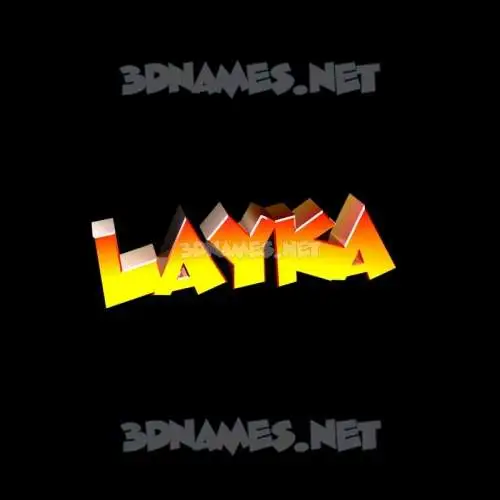 layka in Black Background style - 3D name wallpaper