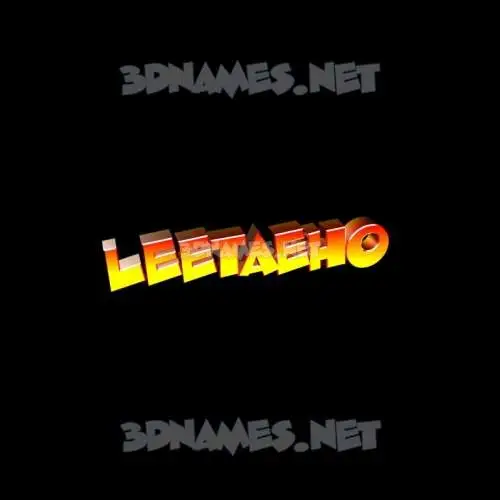 leetaeho in Black Background style - 3D name wallpaper