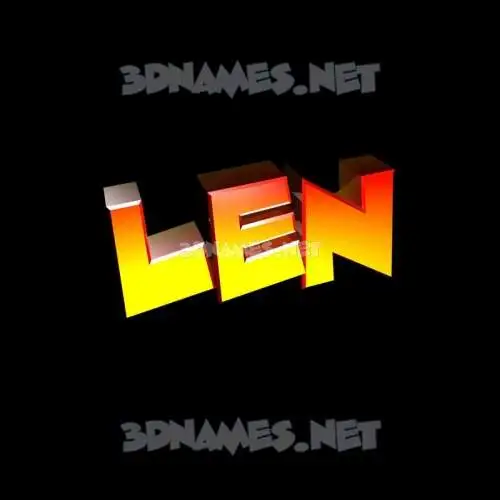 len in Black Background style - 3D name wallpaper len in Black Background style - 3D name wallpaper