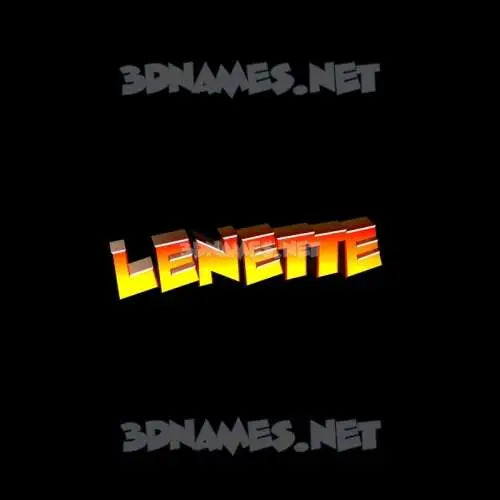 lenette in Black Background style - 3D name wallpaper