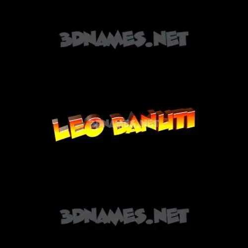 leo banuti in Black Background style - 3D name wallpaper leo banuti in Black Background style - 3D name wallpaper