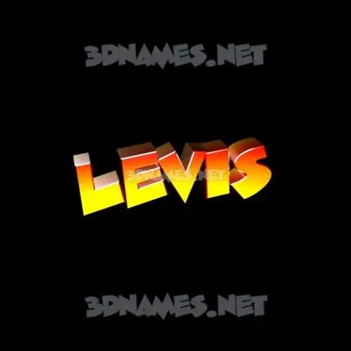 levis in Black Background style - 3D name wallpaper