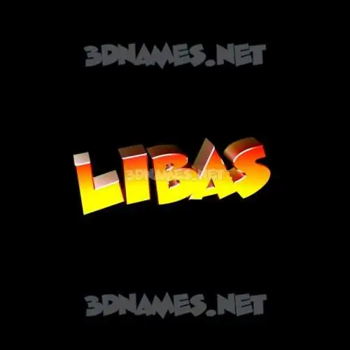 libas in Black Background style - 3D name wallpaper