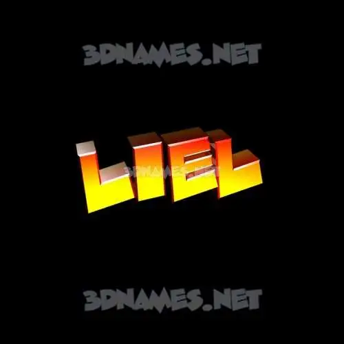 liel in Black Background style - 3D name wallpaper